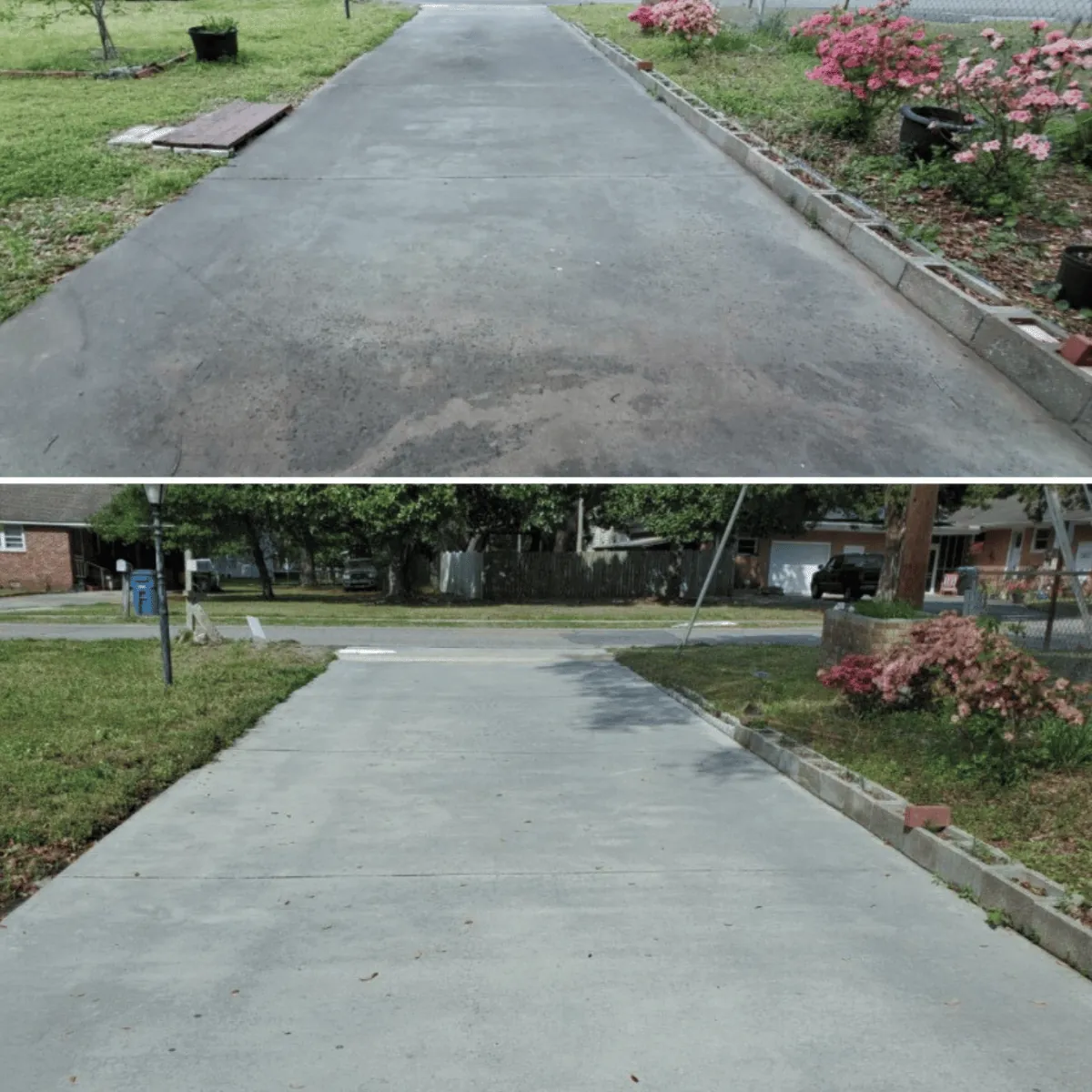 Before and After: Driveway Cleaning